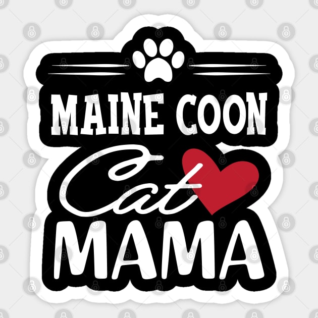 Maine Coon Cat Mama Sticker by KC Happy Shop